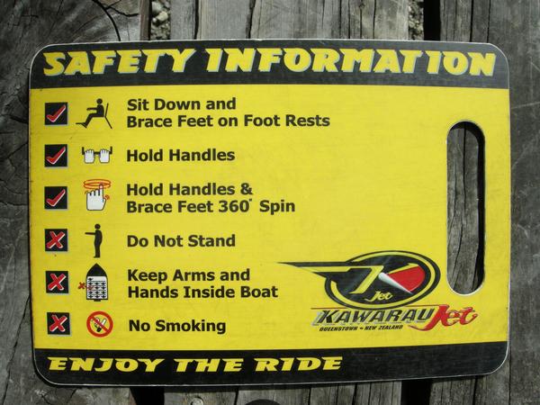 Kawarau Jet Safety Info